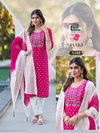 Janki By Blue Hills Rayon Embroidery Wholesale Kurti With Bottom Dupatta In India
